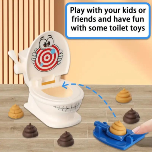 Jucărie amuzantă „Funny Toilet” – Provocarea catapultei