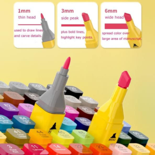 Set 48 Markere Profesionale cu Două Capete – G.Duck