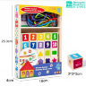 Set de cuburi din lemn cu șireturi educative Montessori