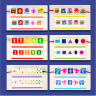 Set de cuburi din lemn cu șireturi educative Montessori