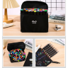 Set de 60 Markere Colorate Dublu Vârf cu Husă Practică