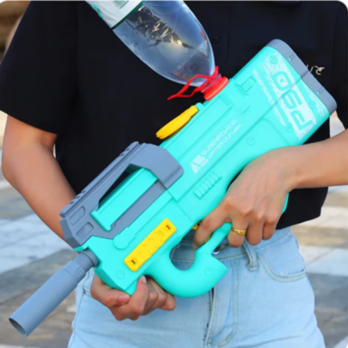 Pistol Electric cu Apă P90, Reîncărcabil USB, Jet Puternic (culoare aleatorie)