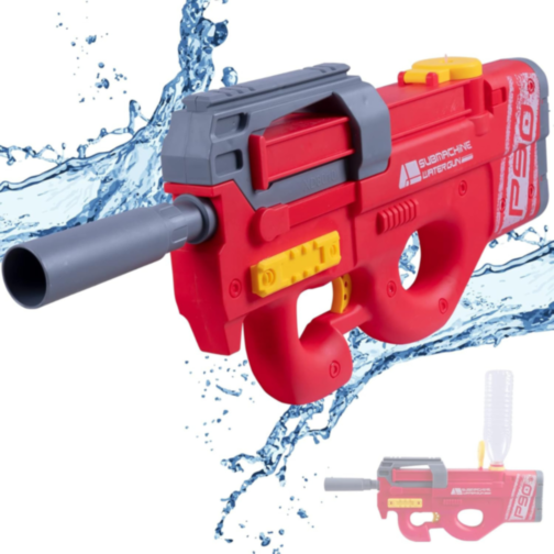Pistol Electric cu Apă P90, Reîncărcabil USB, Jet Puternic (culoare aleatorie)