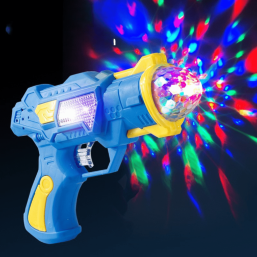Pistol Spațial cu Lumină Rotativă și Sunete