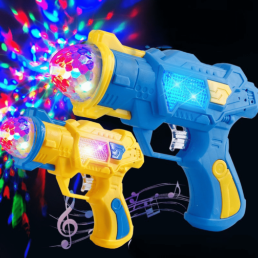 Pistol Spațial cu Lumină Rotativă și Sunete
