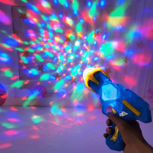 Pistol Spațial cu Lumină Rotativă și Sunete