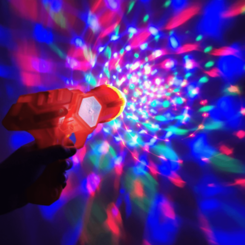 Pistol Spațial cu Lumină Rotativă și Sunete
