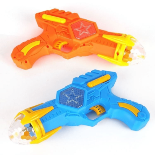 Pistol Spațial cu Lumină Rotativă și Sunete