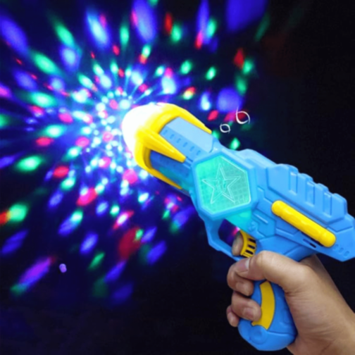 Pistol Spațial cu Lumină Rotativă și Sunete