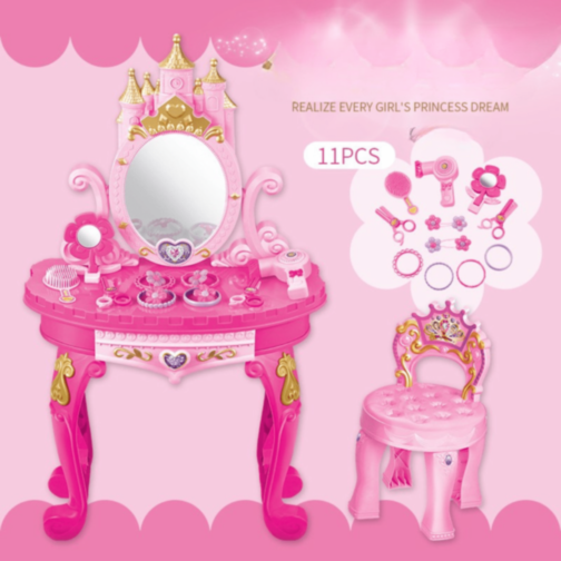 Masa de Toaletă pentru Fetițe cu Accesorii 