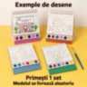 Carte de pictat cu acuarele și pensulă, 20 desene
