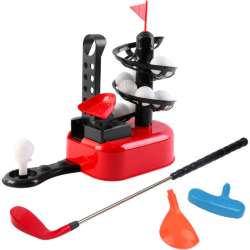 Set Golf Mini pentru Copii, 15 Bile, 3 Tipuri de Crose