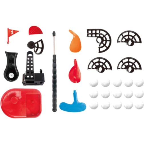 Set Golf Mini pentru Copii, 15 Bile, 3 Tipuri de Crose