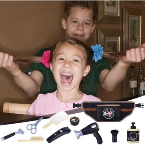 Set Coafor Profesional pentru Copii – 10 Accesorii