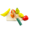 Set Fructe și Legume din Lemn de Tăiat – 27 piese