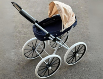Cărucior pentru Păpuși cu Roti Mari si Design Realist | image