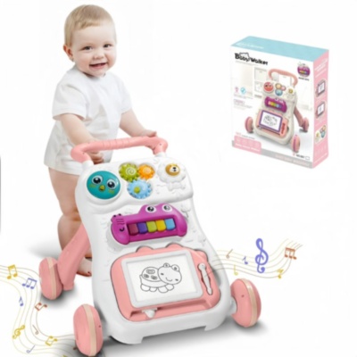 Premergător Bebeluși 3 în 1 cu Activități și Muzică (roz) | image