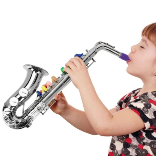 Saxofon de Jucărie pentru Copii cu Taste Colorate (culoare aleatorie)