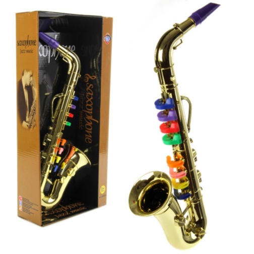 Saxofon de Jucărie pentru Copii cu Taste Colorate (culoare aleatorie)