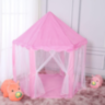 Căsuță de Joacă Tip Cort Roz pentru Copii, Design de Castel cu Plasă și Decor de Prințesă 
