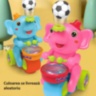 Elefant toboșar interactiv cu lumini, sunete și minge (culoare aleatorie) 