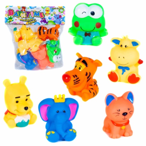 Set 6 Animăluțe de Baie cu Piuitoare
