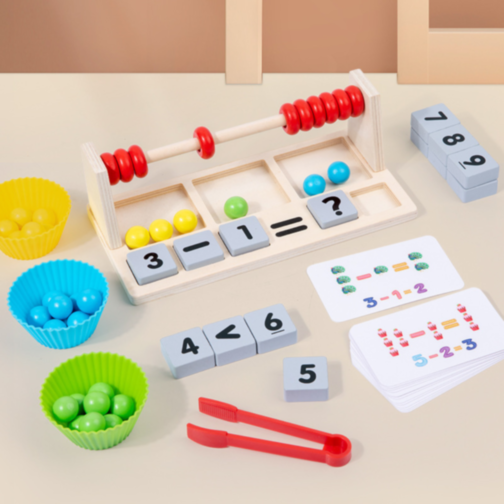 Set Montessori de Matematică - Abac, Numere și Activități de Calcul