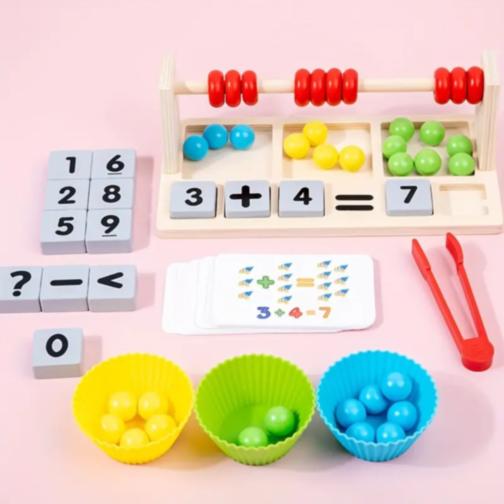 Set Montessori de Matematică - Abac, Numere și Activități de Calcul