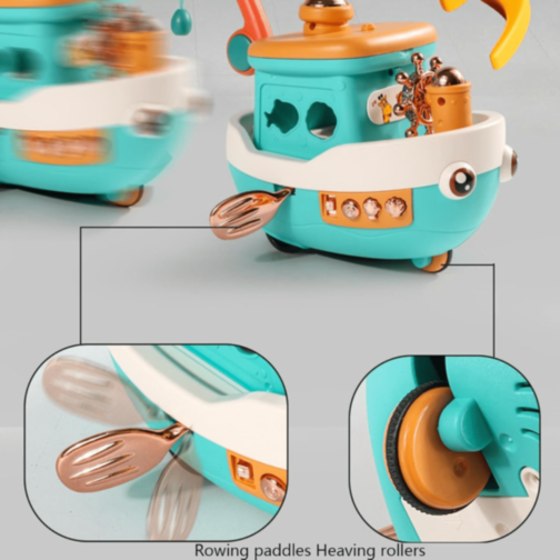 Barcă Interactivă cu Pescuit și Pești Magnetici (culoare aleatorie) Barcă Interactivă cu Pescuit și Pești Magnetici (culoare aleatorie)