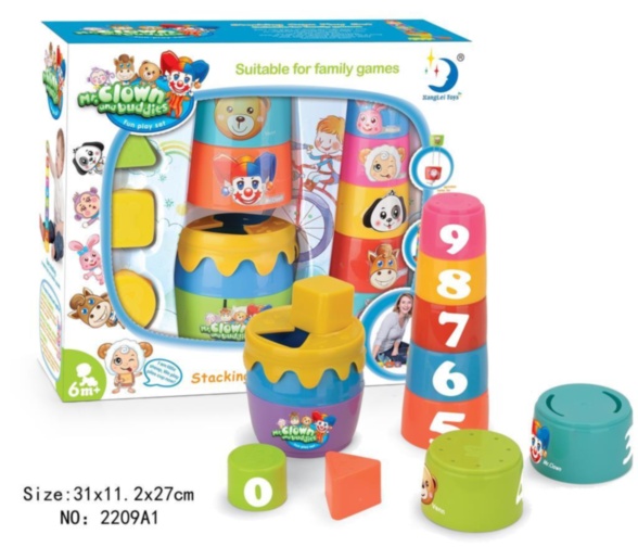 Piramida  Potrivește Cupele cu Stivuitor de Figuri