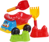 Camion cu 4 Accesorii de Nisip, 19cm