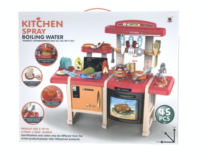 Mega Bucătărie Interactivă cu Sunete și Lumini, 45 piese