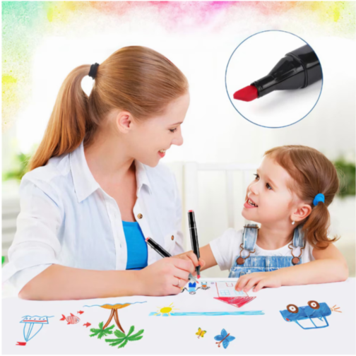 Set de Markere cu 168 Culori Vibrante – Ideal pentru Desen și Ilustrații