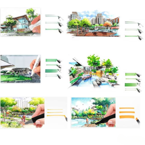 Set de Markere cu 168 Culori Vibrante – Ideal pentru Desen și Ilustrații