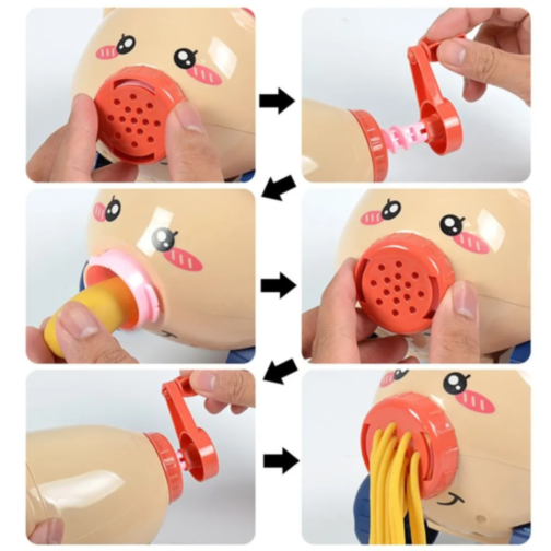 Set Creativ Porcușor cu Plastilină Colorată – 43 Piese și 12 Culori