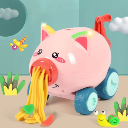 Set Creativ Porcușor cu Plastilină Colorată – 43 Piese și 12 Culori