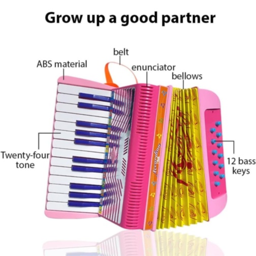 Acordeon de Jucărie pentru Copii cu Clape și Butoane (culoare aleatorie)