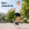Coardă de sărit pentru copii cu mânere striate