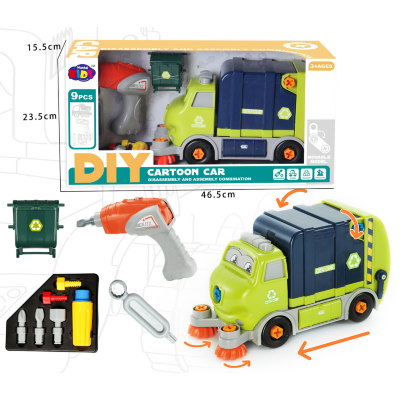 Camion de reciclare cu funcții interactive și șurubelniță electrică | image