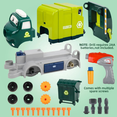 Camion de reciclare cu funcții interactive și șurubelniță electrică | image