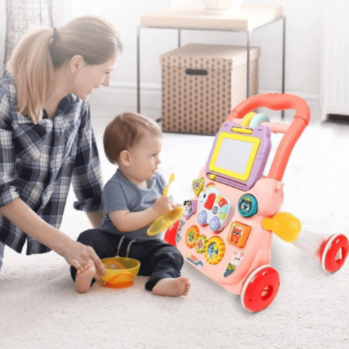 Premergător Interactiv cu Muzică, Lumină și Tablă Desen