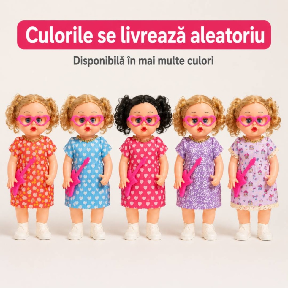 Culori disponibile pentru păpușa muzicală livrată aleatoriu