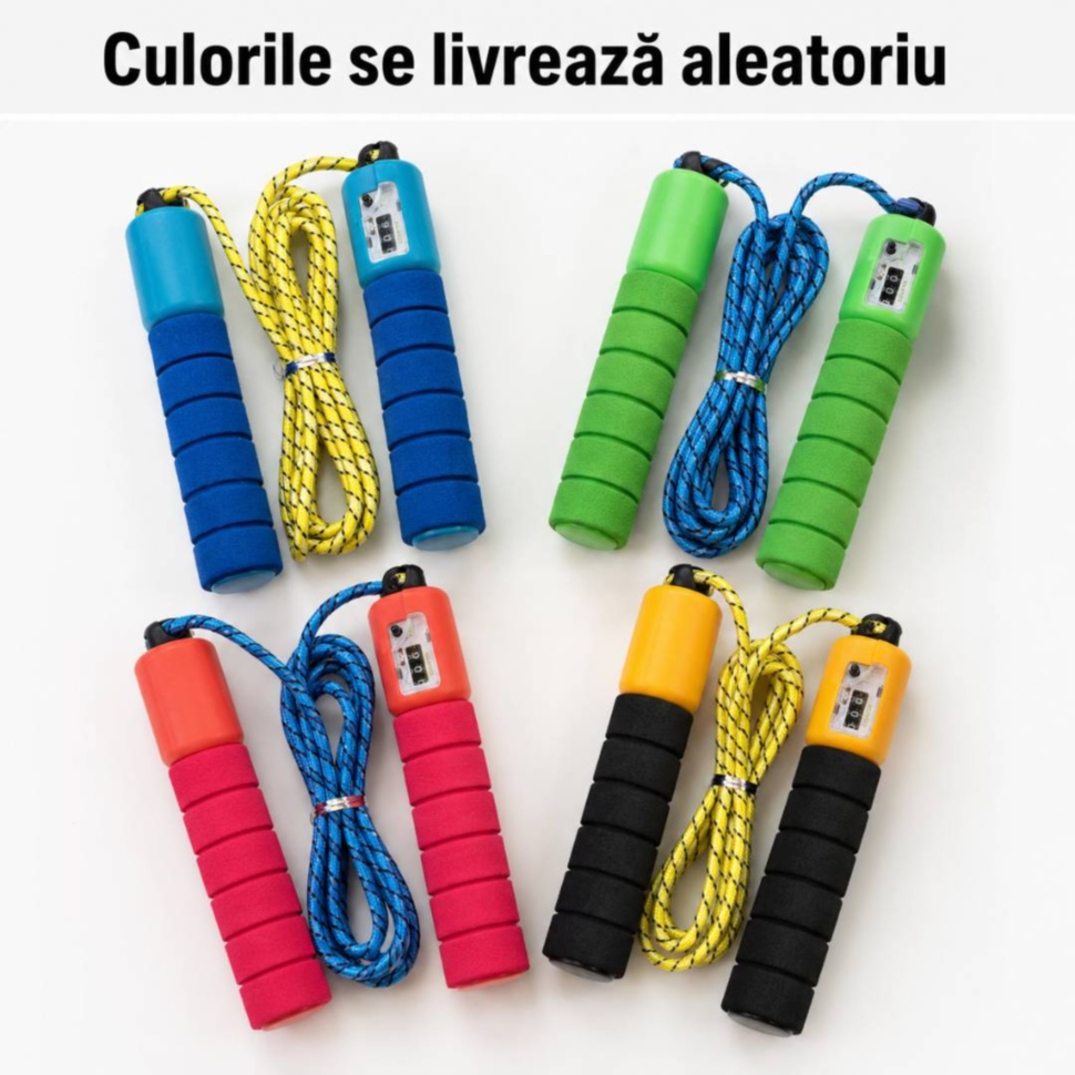 Patru variante de culoare ale corzii de sărit livrate aleatoriu