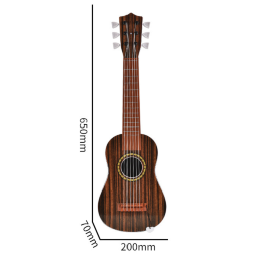 Chitară Clasică din Plastic pentru Copii – 6 Corzi, Design Lemn (culoare aleatorie)