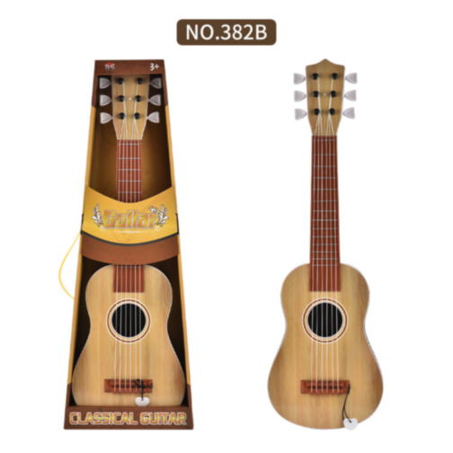 Chitară Clasică din Plastic pentru Copii – 6 Corzi, Design Lemn (culoare aleatorie)