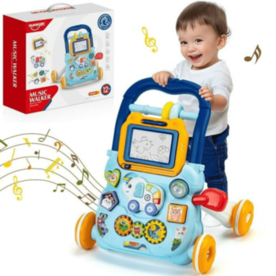 Antepremergător muzical 2-în-1 cu activități, lumini și desen | image