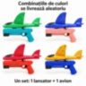 Avion din spumă cu lansator tip pistol pentru copii