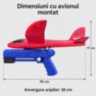 Avion din spumă cu lansator tip pistol pentru copii