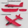 Avion din spumă cu lansator tip pistol pentru copii