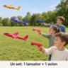 Avion din spumă cu lansator tip pistol pentru copii